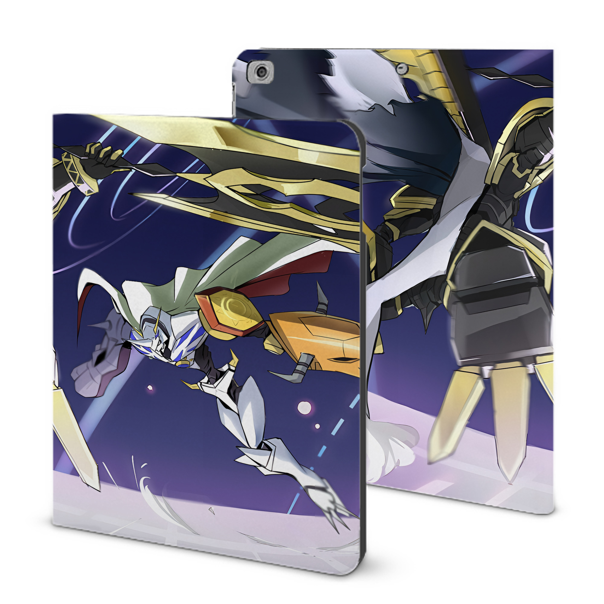 （画像用） Digimon デジタルモンスター/デジモン IPad ケース ブック型 PUレザー TPU 耐衝撃 軽量 薄型 ペン収納なし 全面保護 IPad 各モデル対応